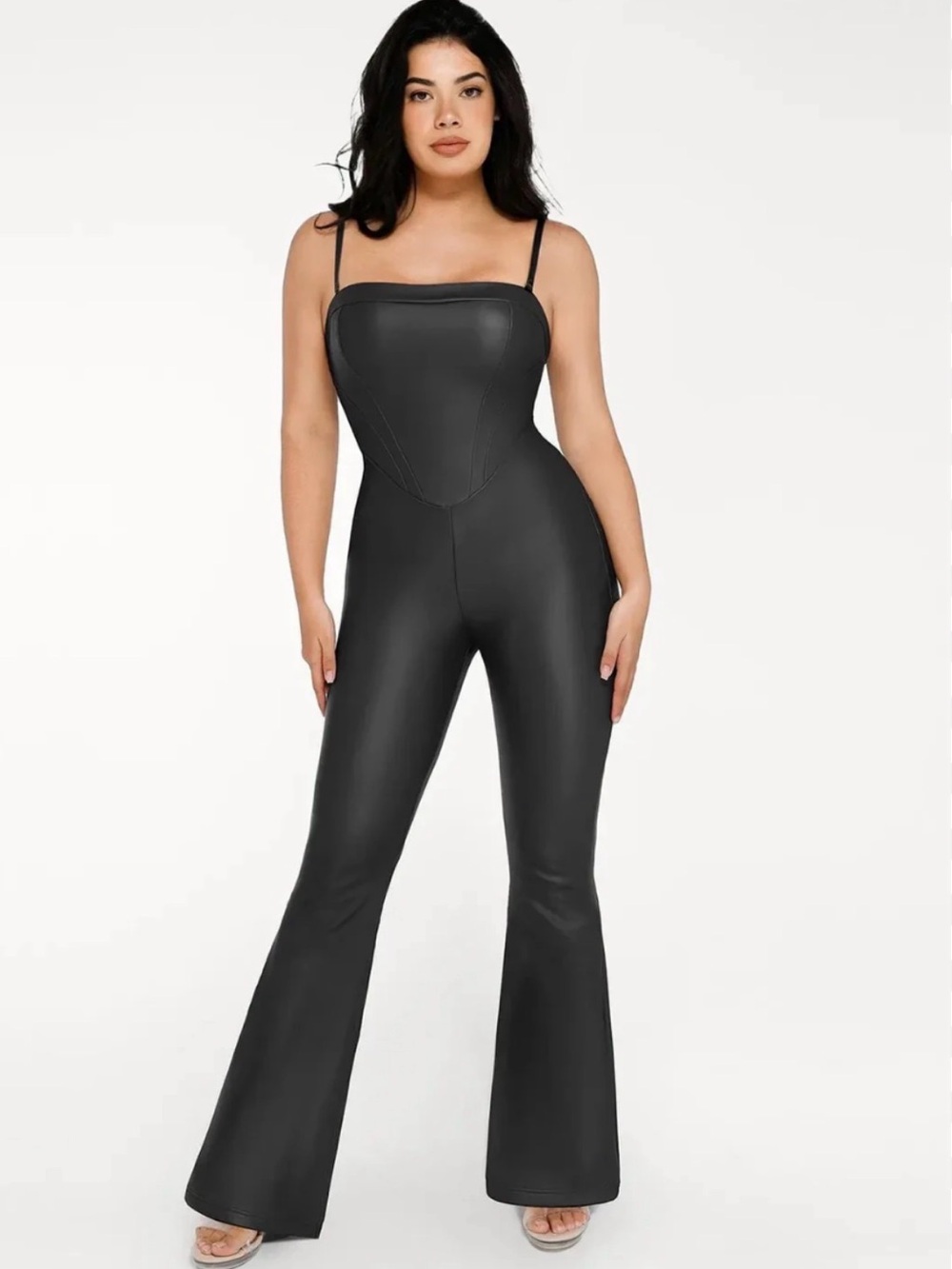 NWT Popilush Faux-Leather Jumpsuit